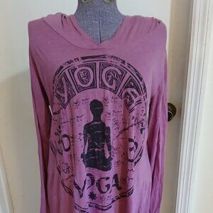 Sure Purple Mini Dress with Hoodie - Hippie, Yoga, Bohemian, Beach, Summer